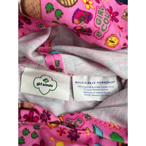 Build A Bear BABW Girl Scouts Outfit Denim Skirt Hoodie Pullover Pink Blue 2 Pc - Picture 6 of 7